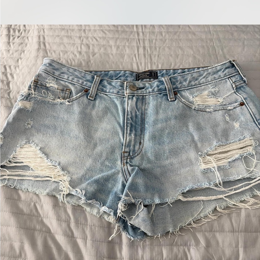 Abercrombie & Fitch Light Blue Jean Shorts